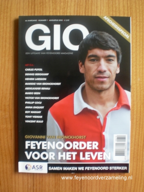 Feyenoord magazine, afscheid Gio